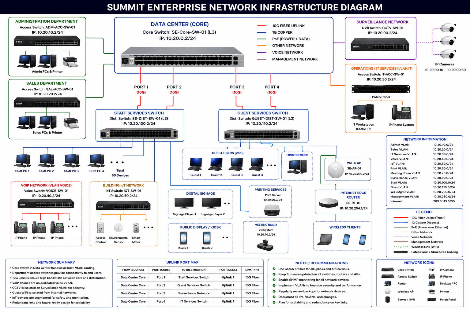 Enterprise networking infrastructure project